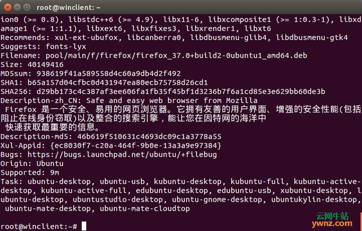 查看Ubuntu安装包信息