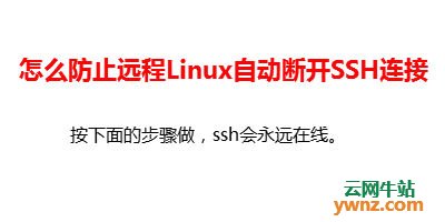 防止远程Linux主机自动断开SSH连接