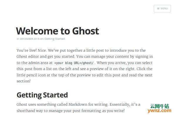 在Ubuntu上搭建Ghost博客平台(Nginx)