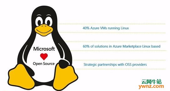 微软的Azure虚拟机约四成运行Linux发行版