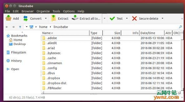 Ubuntu 16.04中下载安装PeaZip 6.5.0档案管理器