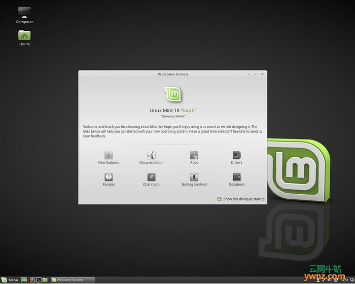 Linux Mint桌面预览图