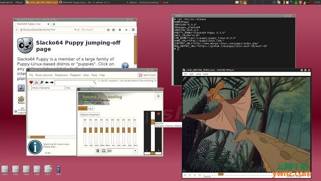 Puppy Linux桌面截图