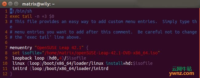 使用Grub2引导硬盘上的OpenSUSE ISO镜像文件并安装系统