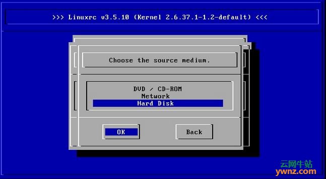 使用硬盘上的DVD镜像安装openSUSE系统