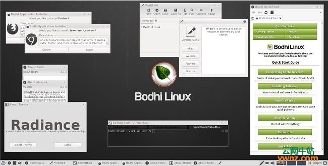 Bodhi Linux桌面预览图