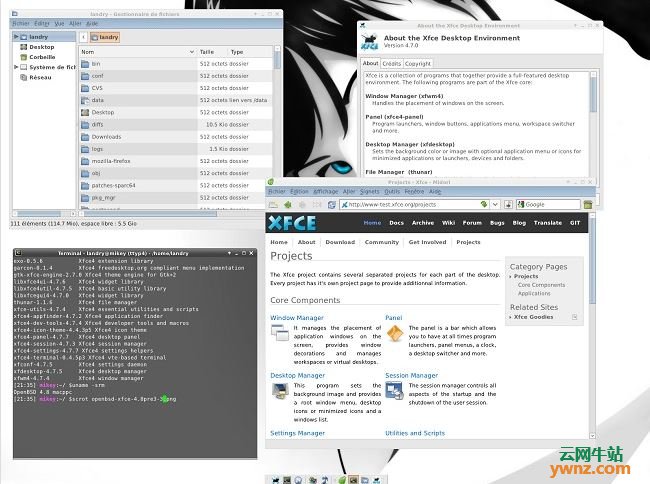Linux Xfce桌面预览图