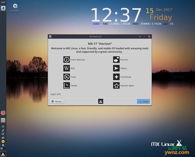 MX Linux桌面截图