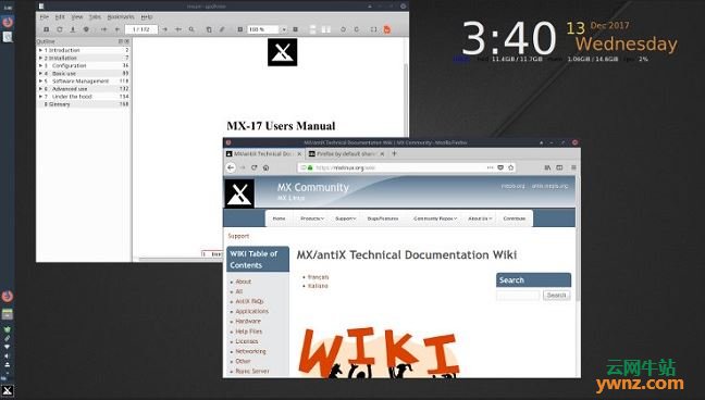 MX Linux桌面截图