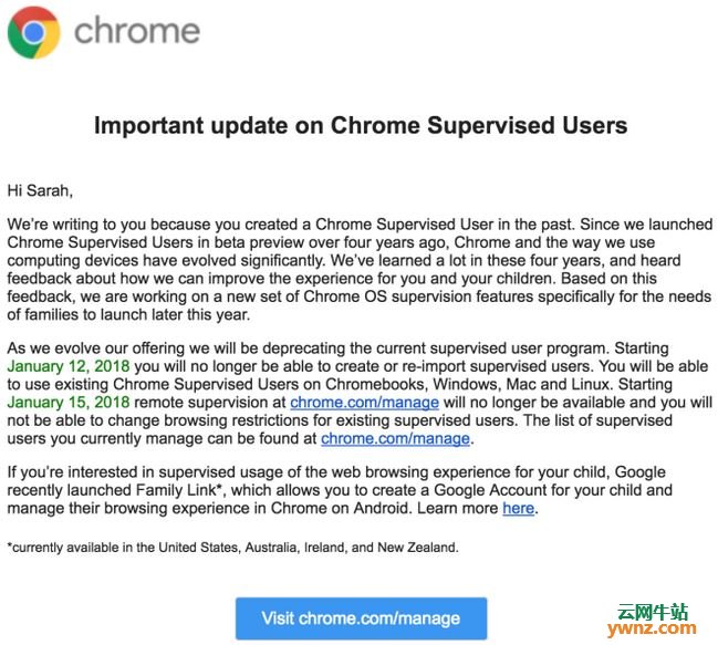 谷歌关闭Chrome家长控制功能 将推出替代品，支持Linux等平台