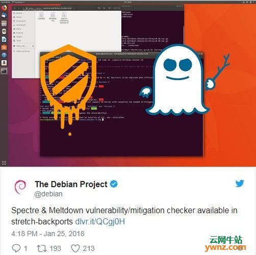 Debian资源库已加入Spectre与Meltdown漏洞检查器