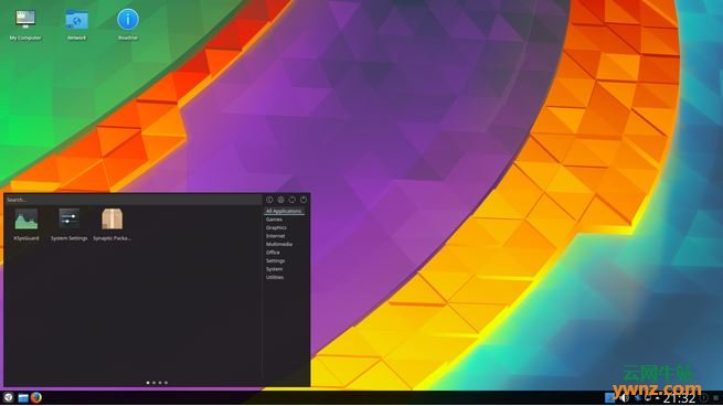 基于Ubuntu的发行版 Netrunner桌面截图