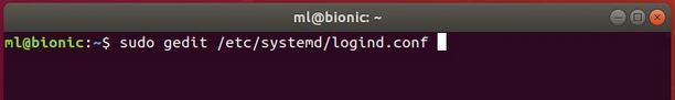 如何在Ubuntu 18.04 LTS中更改笔记本电脑盖关闭的动作
