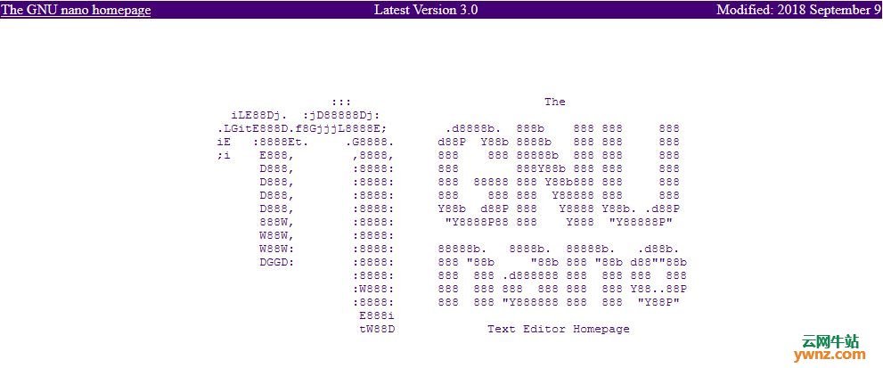简单且实用的文本编辑器GNU nano 3.0发布下载了
