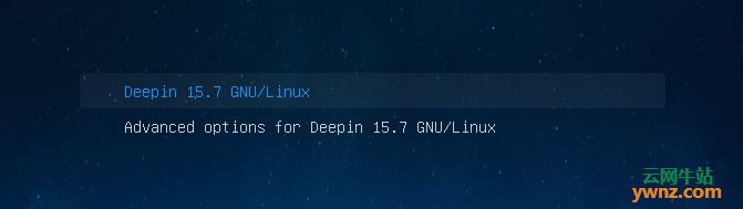 通过GRUB修改Deepin 15.7的Linux内核启动参数