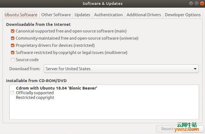 用software-properties-gtk清除Ubuntu 18.04下不需要的存储库