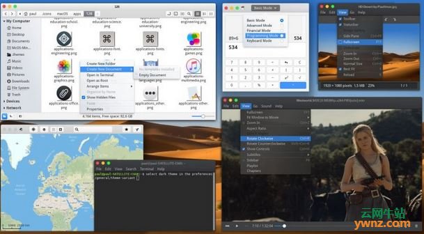 让Linux Mint看起来更像Mac桌面的主题