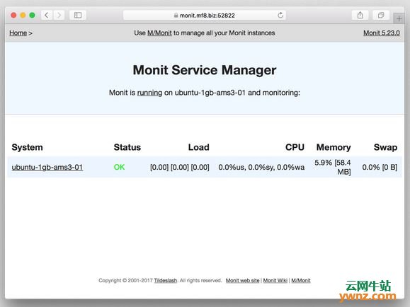Ubuntu系统中安装Monit来监控服务器和环境