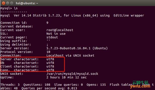 Ubuntu 16.04下MySQL设置默认编码的方法