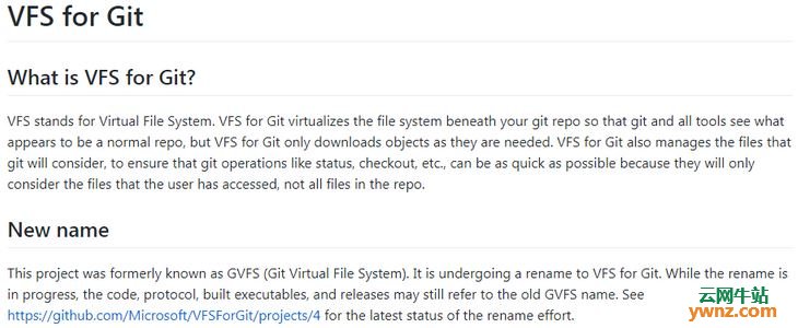GVFS项目改名为VFS For Git，微软和GitHub合作迁移到Linux