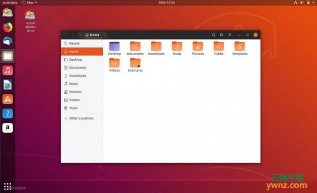 Ubuntu 18.10 Yaru主题桌面截图欣赏