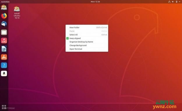 Ubuntu 18.10 Yaru主题桌面截图欣赏