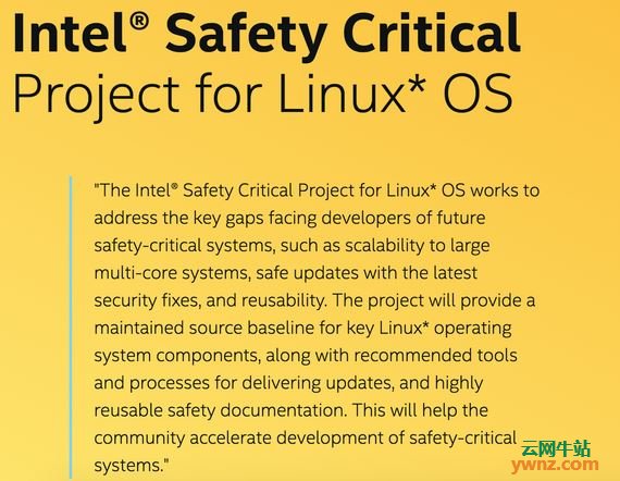 英特尔开发Safety Critical Project for Linux OS，基于Clear Linux