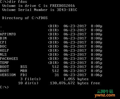 关于FreeDOS的介绍，和Linux命令行也有几分相像的地方