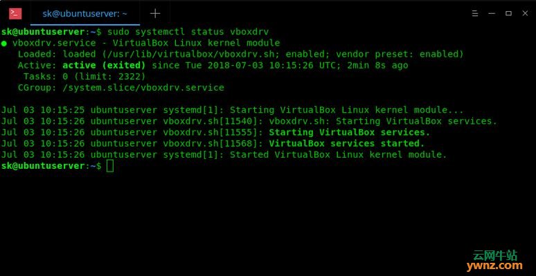 在Ubuntu 18.04服务器中安装VirtualBox的方法