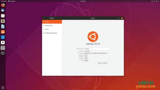 Ubuntu 18.10系统新特色的桌面截图