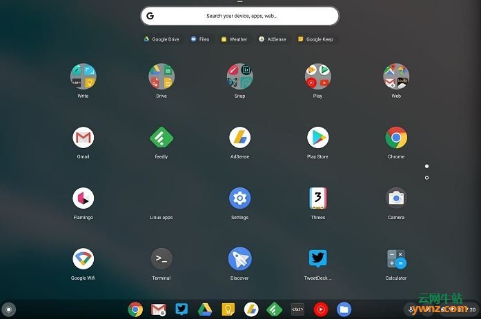 Chrome OS 70的用户界面Pixel Slate UI细节介绍