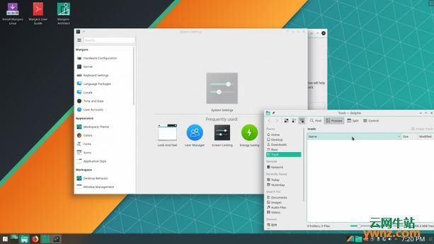 Manjaro KDE Edition 17.1.12桌面截图