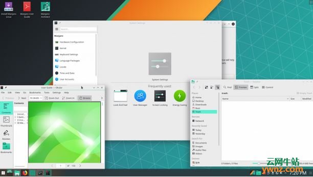 Manjaro KDE Edition 17.1.12桌面截图