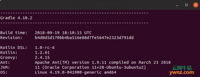 在Ubuntu 18.04/18.10系统中安装Gradle 4.10.2
