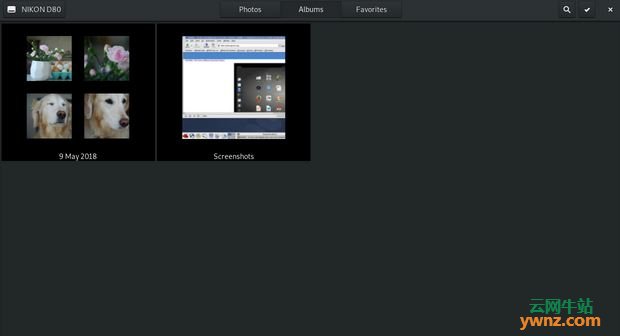 在Fedora系统中使用GNOME Photos导入照片
