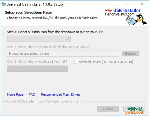 用Universal USB Installer在Win7、10系统中创建启动Linux USB盘