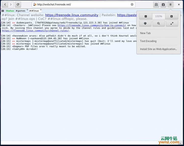 在Fedora系统中使用GNOME Web的Web应用程序