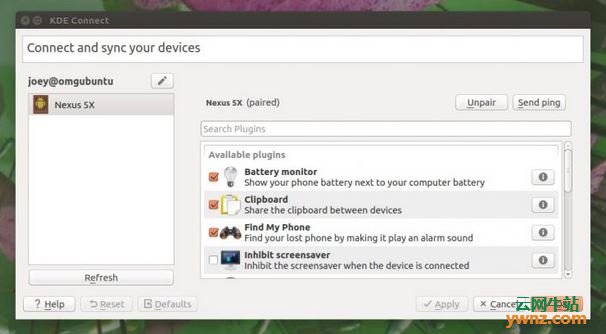 使用GSConnect将Android手机无线连接到电脑的Ubuntu系统中