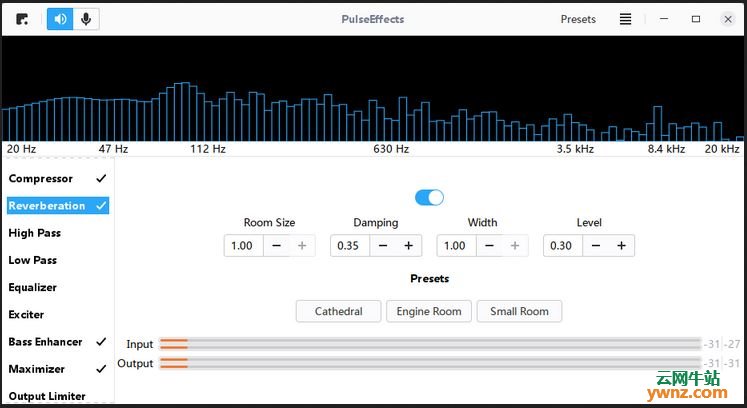 在Deepin系统中使用PulseEffect调整全局音效的方法
