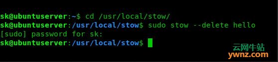 使用Stow在Linux系统中删除从源安装的程序