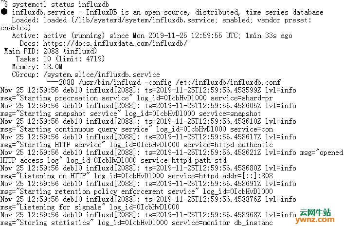 在Debian 10(Buster)上安装InfluxDB及配置InfluxDB http身份验证