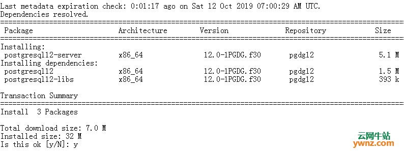 在Fedora 31/30/29发行版上安装PostgreSQL 12版本的方法