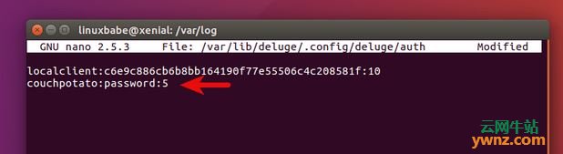 使用Deluge在Ubuntu 16.04上安装CouchPotato