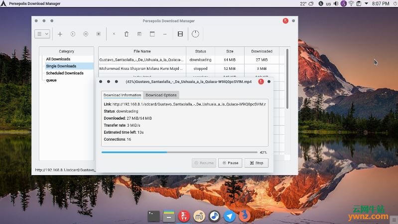 在Ubuntu 18.04系统中下载安装Persepolis Download Manager