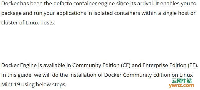 在Linux Mint 19中安装Docker和Docker Compose的方法