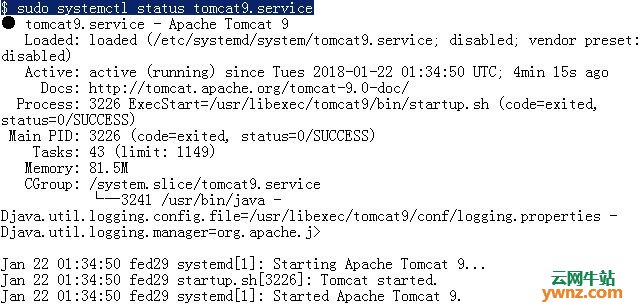 在CentOS 7/Fedora 29系统上安装Apache Tomcat 9的步骤