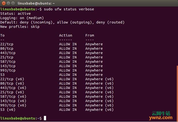 Debian、Ubuntu、Linux Mint系统中的UFW防火墙入门教程