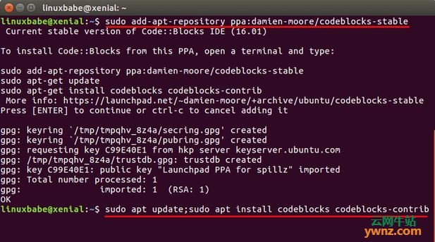 在Ubuntu 16.04系统中使用PPA源安装Code Blocks的方法