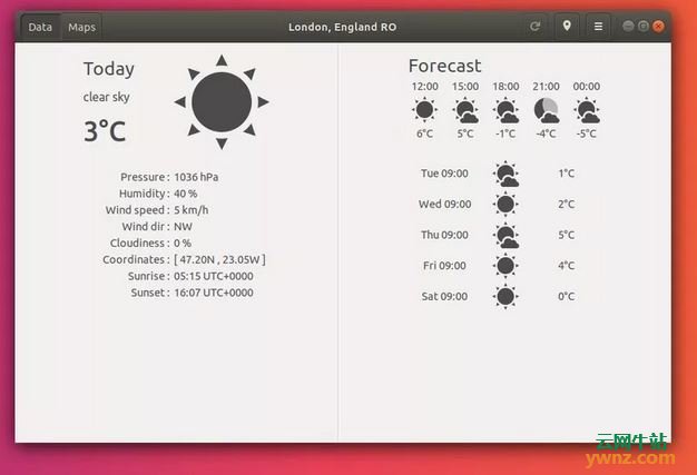 在Ubuntu 18.04系统中显示天气信息的方法