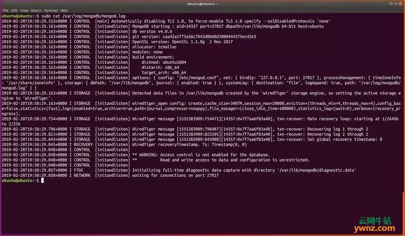 在Ubuntu系统上安装MongoDB及配置和卸载MongoDB的两种方法
